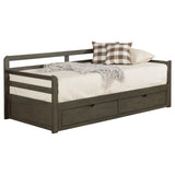 Sorrento - 2-Drawer Twin Long Daybed With Extension Trundle - Gray by CoasterEssence | Bel Furniture