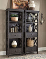 Tyler Creek - Display Cabinet Dark Gray 2 Pieces by Signature Design by Ashley® | Bel Furniture