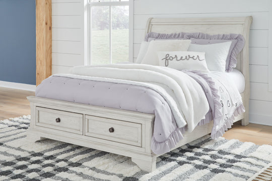 Robbinsdale - Sleigh Bed Beige Full 2 Storage Drawers by Signature Design by Ashley® | Bel Furniture