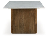 Isanti - Light Brown / White - Rectangular Cocktail Table by Signature Design by Ashley® | Bel Furniture