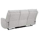 Sylmar - Chenille Upholstered Power Reclining Sofa - Dove Gray