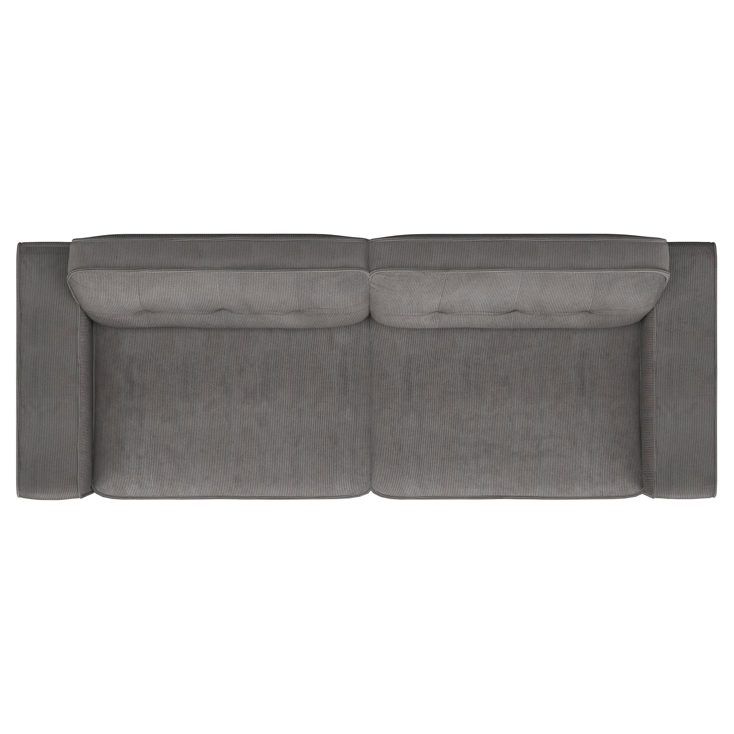 Deerhurst - Upholstered Tufted Track Arm Sofa - Charcoal