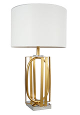 Table Lamp - Gold & White by Crown Mark | Bel Furniture