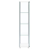 Bellatrix - 4-Shelf Clear Glass Curio Cabinet by CoasterEveryday | Bel Furniture