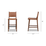 Andre - Counter Stool With Back - Pecan Brown by Jennifer Taylor Home | Bel Furniture