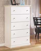 Bostwick Shoals - White - Five Drawer Chest by Signature Design by Ashley® | Bel Furniture