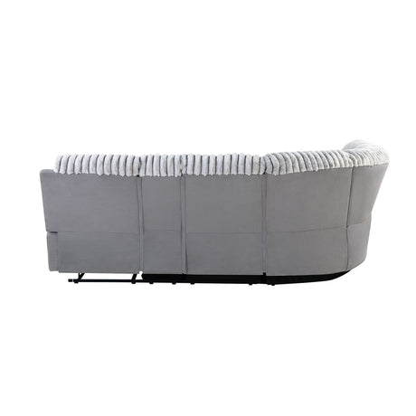 Bruni - Sectional Sofa With LED Lighting And Manual Recline - Gray - view 6