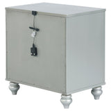 Gunnison - 2-Drawer Nightstand - Silver Metallic by CoasterEssence | Bel Furniture