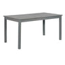 Contemporary Slat Top Acacia Wood Outdoor Dining Table Dark Gray by Walker Edison | Bel Furniture