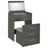 Danbury - 3-Drawer Makeup Vanity & Stool Set Dark Gray by Coaster Fine Furniture | Bel Furniture