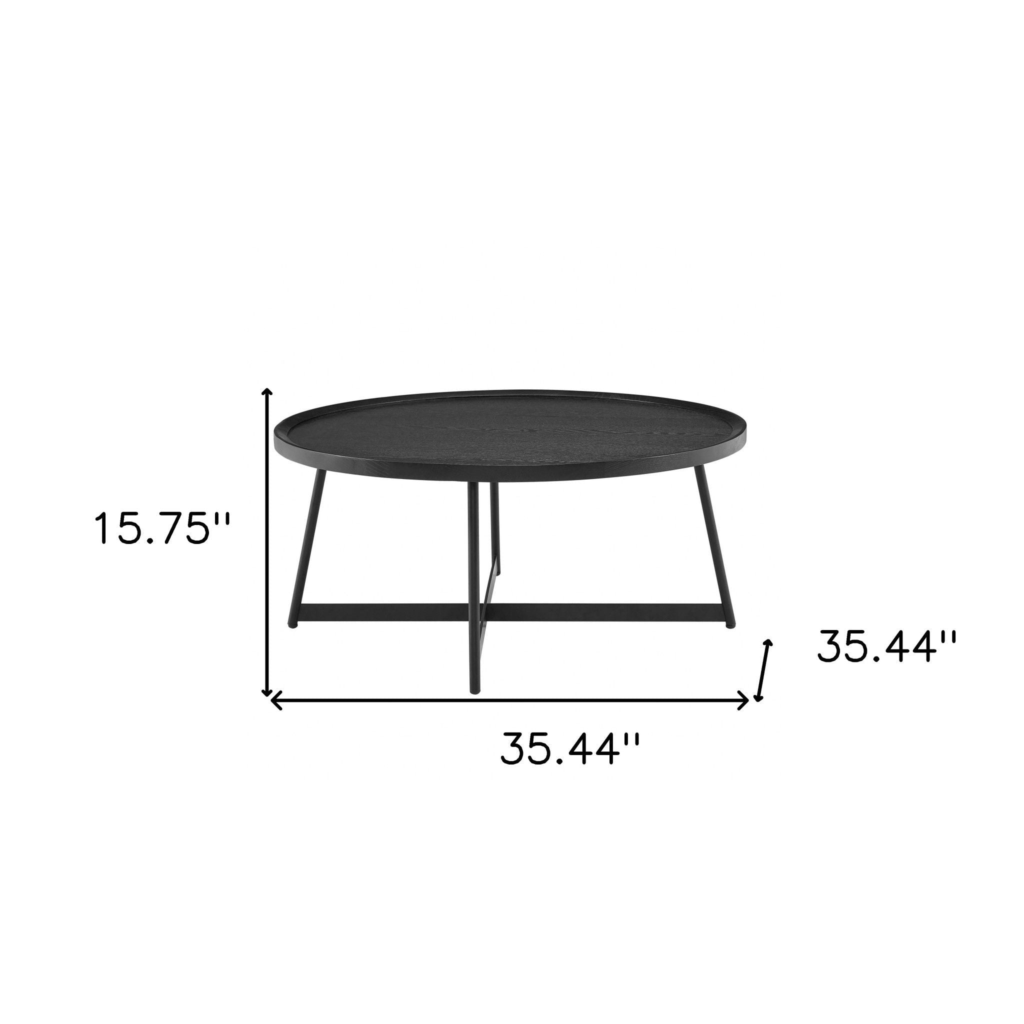 Round Coffee Table - Black