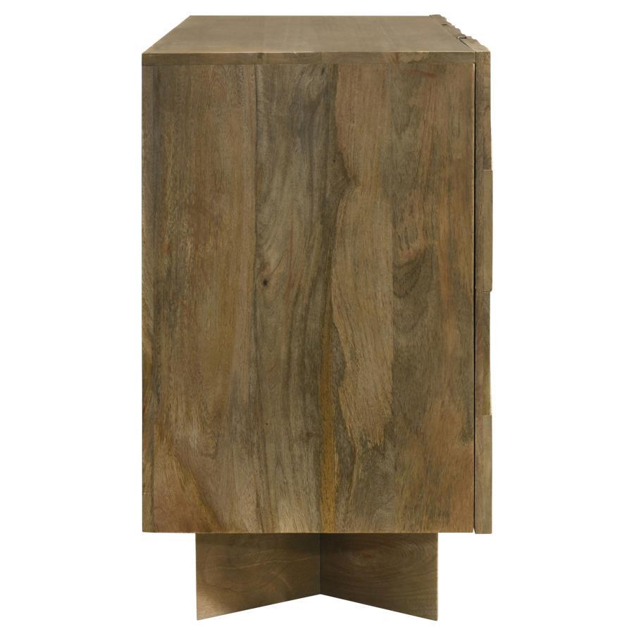 Tyler - 3 Door Solid Wood Sideboard Buffet Cabinet - Mango Brown by Coaster Fine Furniture | Bel Furniture