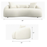 Drake - Japandi Style Curvy Boucle Sofa