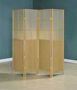 Edwards - 4-Panel Room Divider Folding Shoji Screen - Natural by Coaster Fine Furniture | Bel Furniture