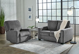 Rannis - Living Room Set Dark Gray 2 Pc. Sofa Sleeper, Rocker Recliner Twin by Signature Design by Ashley® | Bel Furniture
