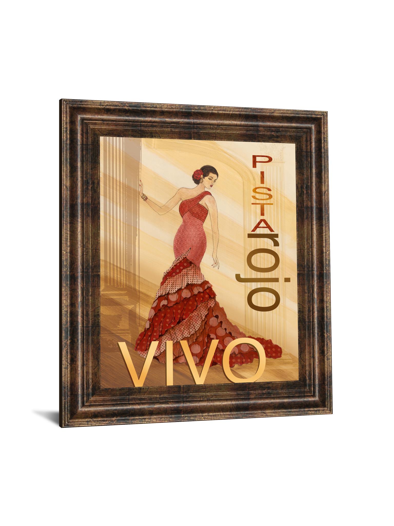 Pista Rojo By Tava Studio Framed Print Wall Art - Red