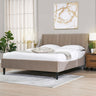 Aspen - Vertical Tufted Modern Headboard Platform Bed Set by Jennifer Taylor Home | Bel Furniture