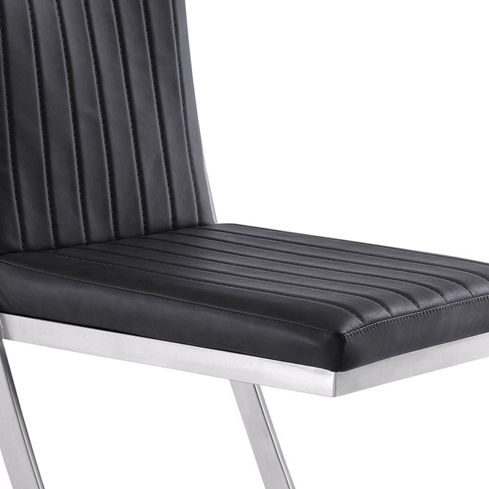 Low Back Bar Height Bar Chair - Black / Silver