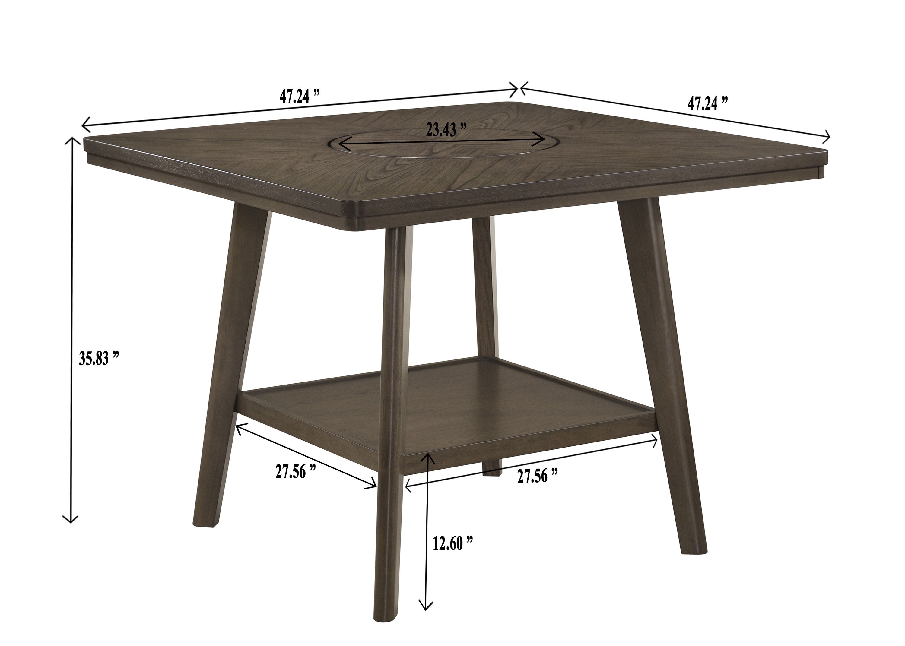 Ember - Counter Height Table - Dark Brown