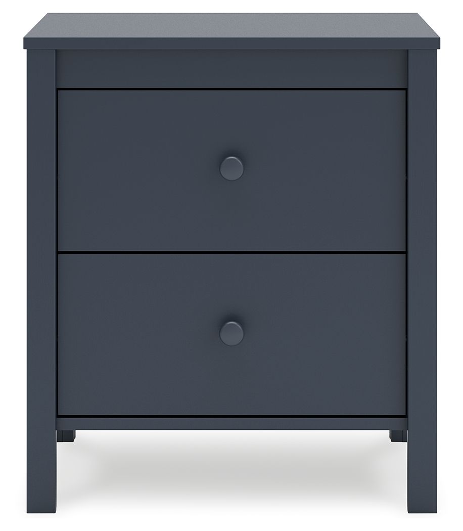 Simmenfort - Navy Blue - Two Drawer Night Stand - BEL Furniture | Bel