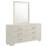 Jessica - 6-Drawer Dresser With Mirror White by CoasterEssence | Bel Furniture
