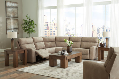 Next-gen Durapella - Power Reclinering Sectional Set Beige 6 Pc. - 5-Piece Power Reclining Sectional, Power Recliner by Signature Design by Ashley® | Bel Furniture