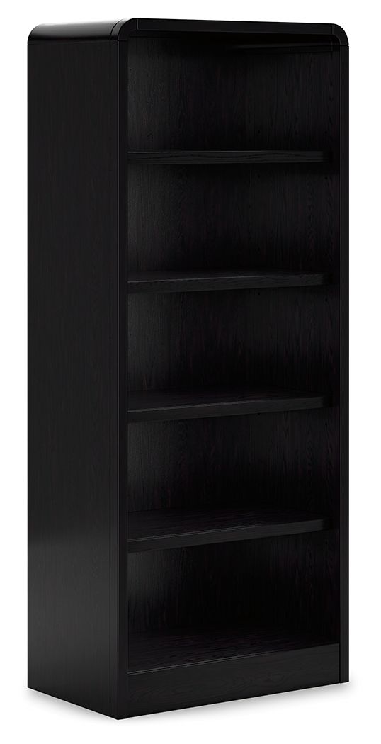 Rowanbeck - Black - 3 Pc. - Home Office Desk, Chair, Bookcase