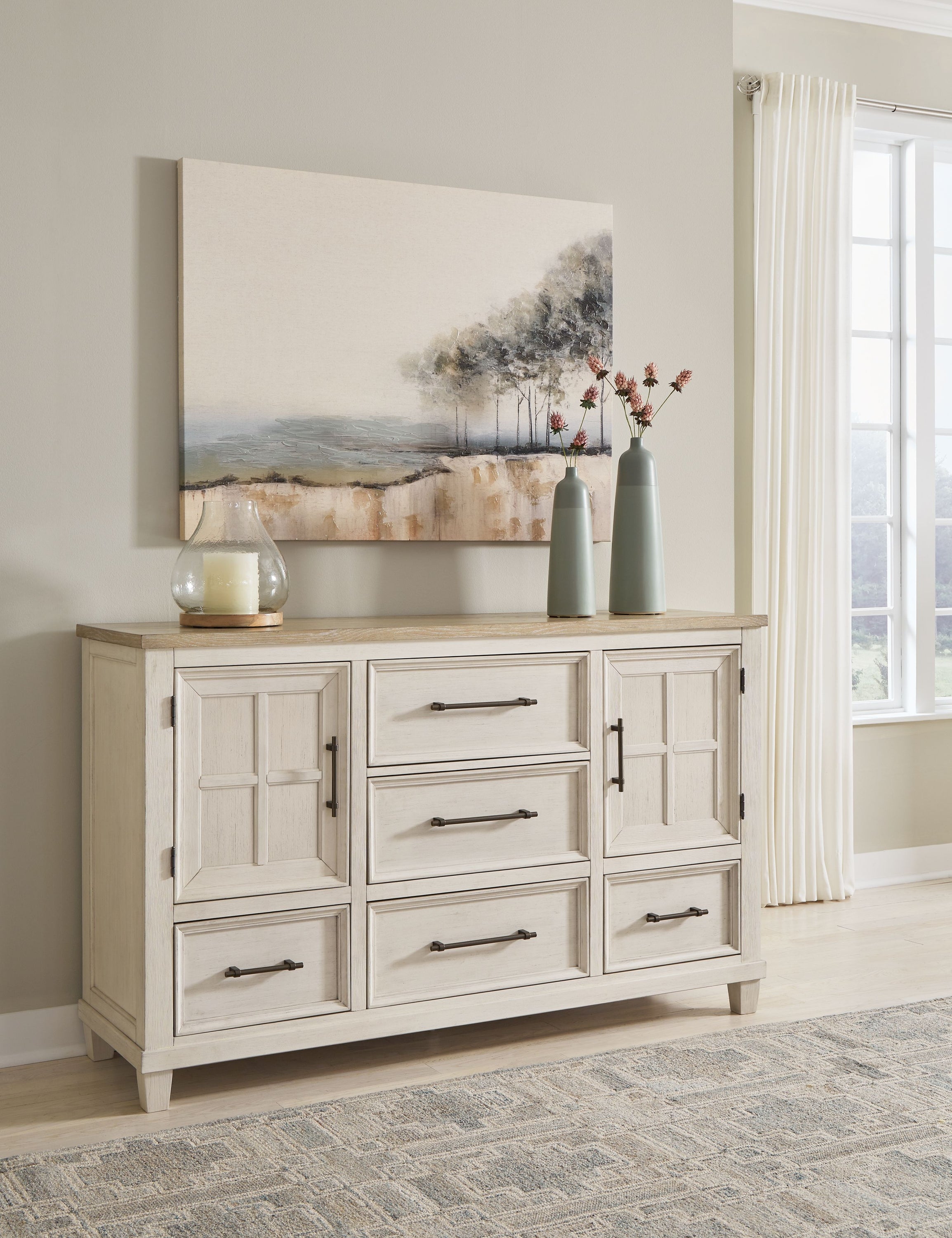 Shaybrock - Antique White / Brown - Dresser