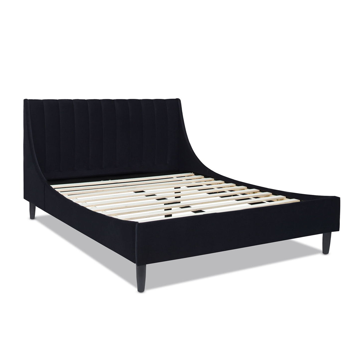 Aspen - Vertical Tufted Modern Headboard Platform Bed Set by Jennifer Taylor Home | Bel Furniture