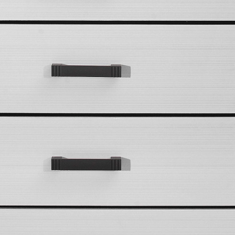 Wood Five Drawer Standard Chest - White