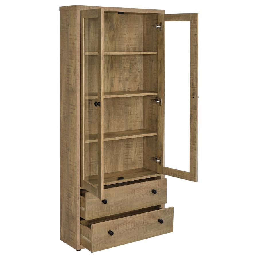 Hawthorne - 4-Shelf Glass Door Tall Cabinet With Drawers by Coaster Fine Furniture | Bel Furniture
