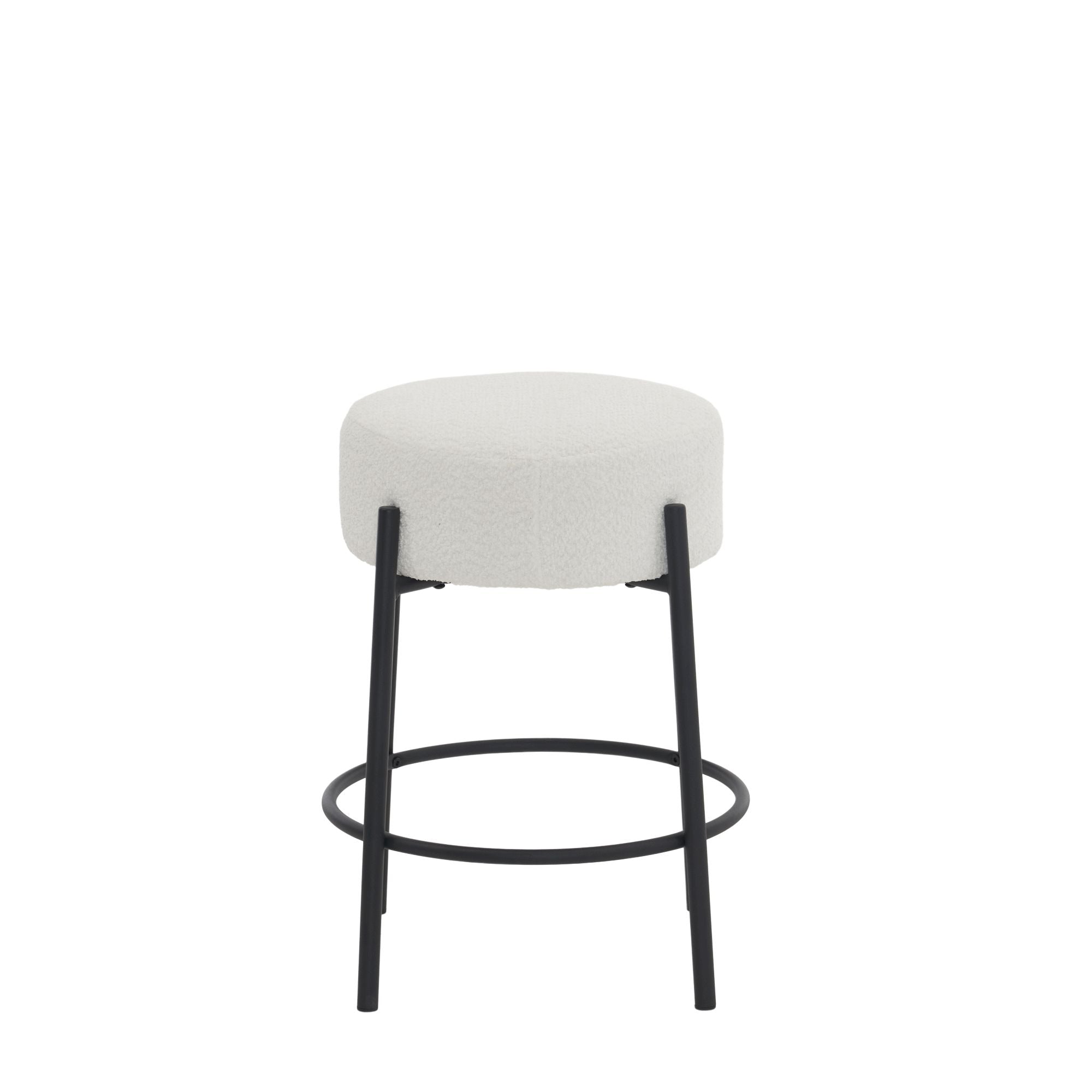 Round Bar Stools (Set of 2), Contemporary Upholstered Dining Stools For Kitchens, Coffee Shops And Bar Stores