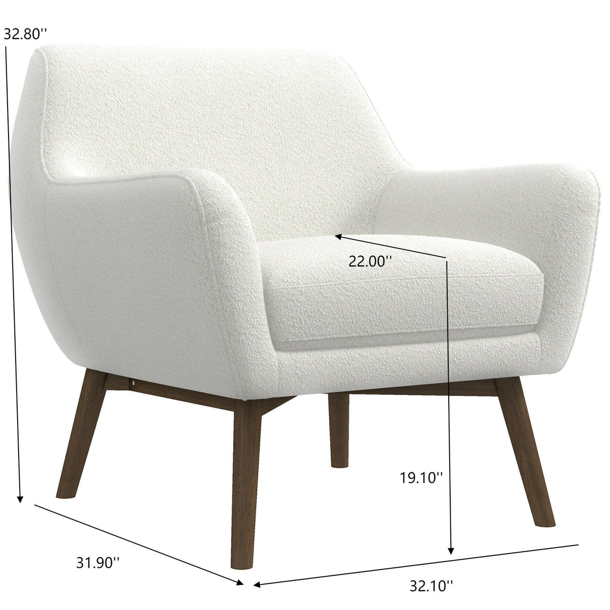 Panom - Lounge Chair - Brown / White