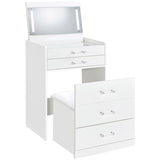 Danbury - 3-Drawer Makeup Vanity & Stool Set by Coaster Fine Furniture | Bel Furniture