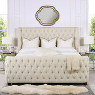 Brooklyn - Tufted Panel Bed Headboard And Footboard Set by Jennifer Taylor Home | Bel Furniture