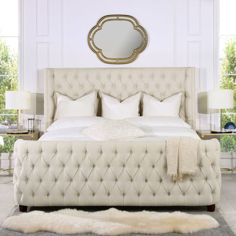Brooklyn - Tufted Panel Bed Headboard And Footboard Set by Jennifer Taylor Home | Bel Furniture