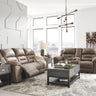 Stoneland - Reclining Living Room Set Light Brown 2 Pc. Power Sofa, Loveseat by Signature Design by Ashley® | Bel Furniture