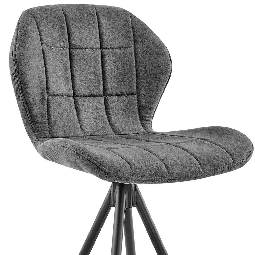 39" Iron Bar Height Bar Chair - Charcoal / Black