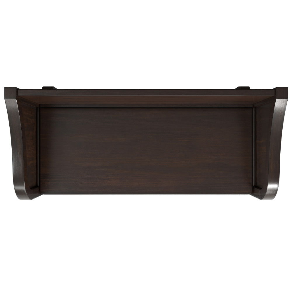 Connaught - Entryway Storage Bench With Shelf - Chestnut by Simpli-Home | Bel Furniture