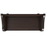 Connaught - Entryway Storage Bench With Shelf - Chestnut by Simpli-Home | Bel Furniture