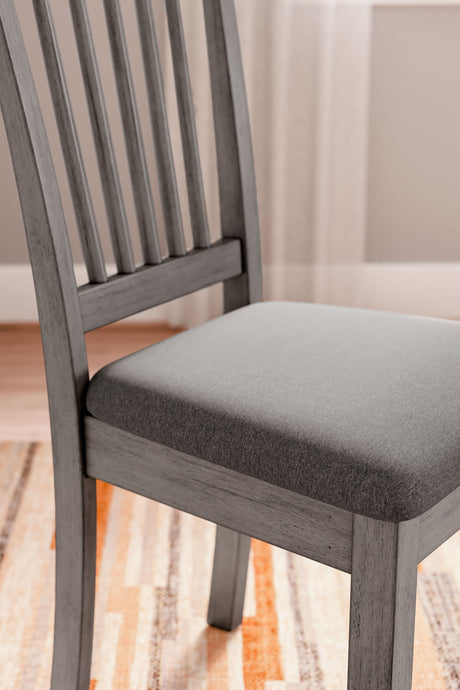Shullden - Gray - Dining Room Side Chair (Set of 2) by Signature Design by Ashley® | Bel Furniture