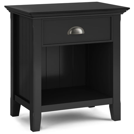 Acadian - Bedside Table, Handcrafted Black by Simpli-Home | Bel Furniture