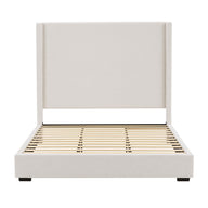 Hampton Upholstered Platform Bed With Tall Headboard
