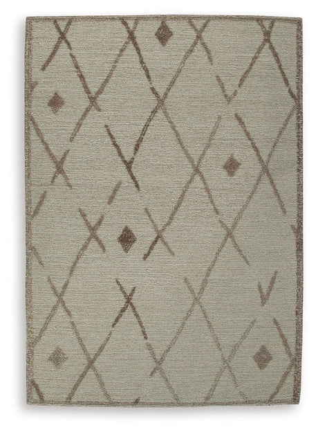 Guyford - Rug Dark Brown 5' x 7' by Signature Design by Ashley® | Bel Furniture
