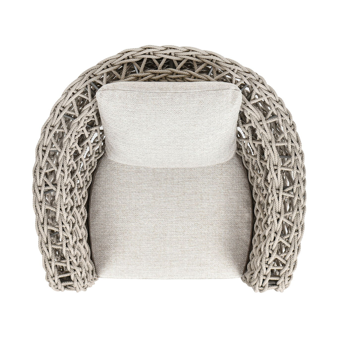 Everly - Frame Barrel Deep Seating Patio Arm Chair Axroma Olefin - Oat Beige by Jennifer Taylor Home | Bel Furniture