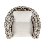 Everly - Frame Barrel Deep Seating Patio Arm Chair Axroma Olefin - Oat Beige by Jennifer Taylor Home | Bel Furniture