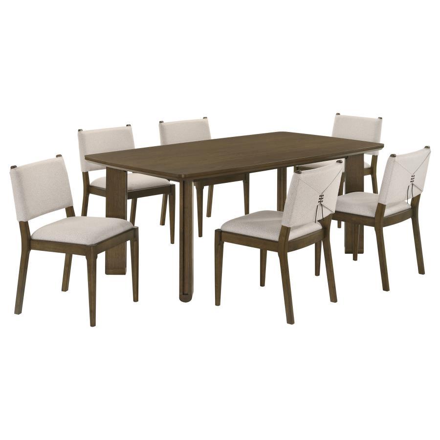 Ottowa - 7 Piece Rectangular Wood Dining Room Table Set - Brown by Coaster Fine Furniture | Bel Furniture