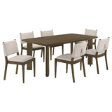 Ottowa - 7 Piece Rectangular Wood Dining Room Table Set - Brown by Coaster Fine Furniture | Bel Furniture
