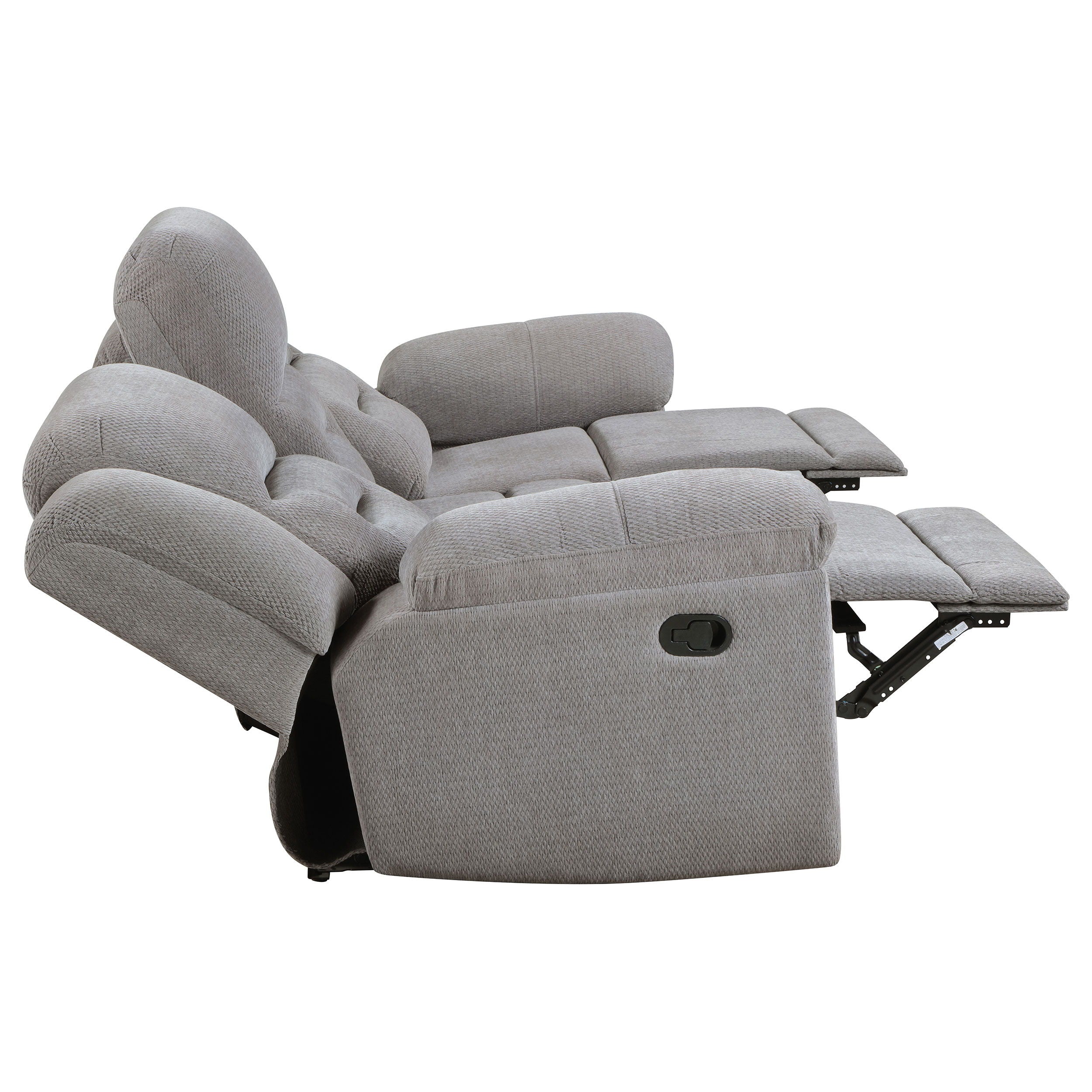 Gilson - Chenille Upholstered Reclining Sofa - Gray