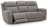 5Z-Comfort - Relaxation - Power Reclining Sofa With Adj Headrest Dark Gray by Signature Design by Ashley® | Bel Furniture